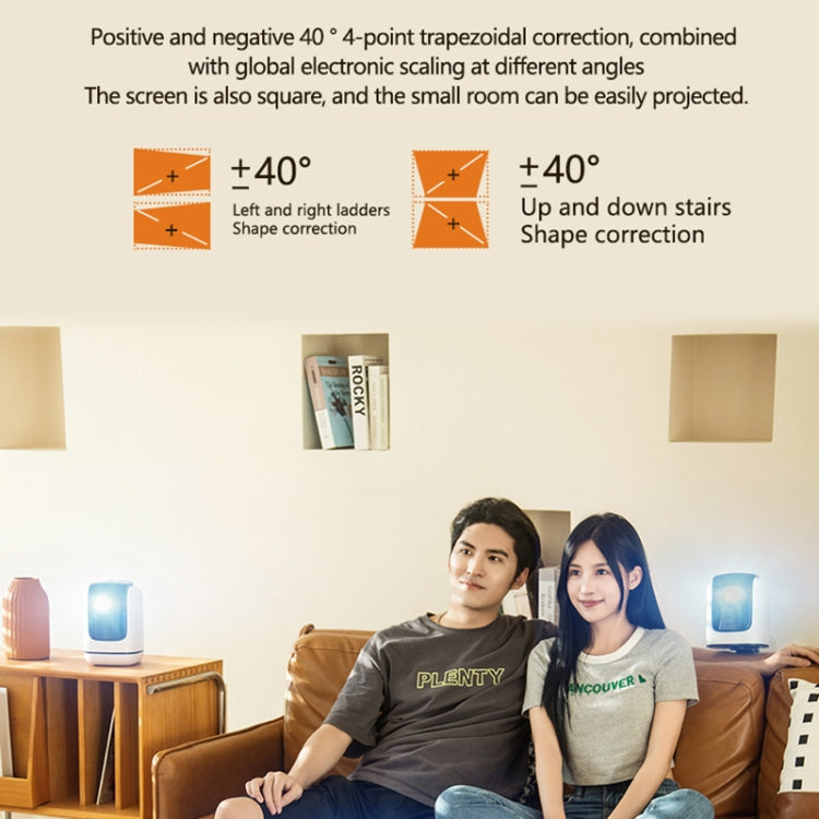 TZ-1 1080P 280ANSI HiSilicon 352 Android 9.0 Foldable PTZ Stand Projector, US Plug(Grey) - LED Projector by PMC TechLife | Online Shopping South Africa | PMC TechLife | Buy Now Pay Later Mobicred