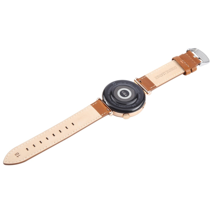 14mm Silver Steel Buckle Genuine Leather Watch Band Wristband(Brown) - 20mm Bands by PMc TechLife | Online Shopping South Africa | PMc TechLife | Buy Now Pay Later Mobicred