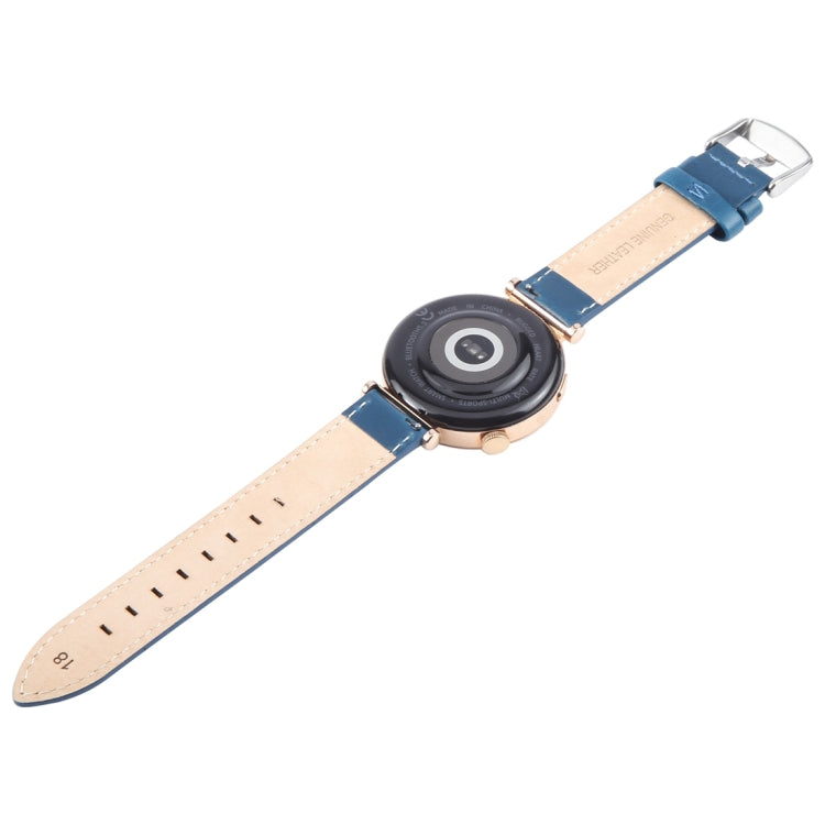 18mm Silver Steel Buckle Genuine Leather Watch Band Wristband(Blue) - free shipping - PMc TechLife - Order now!