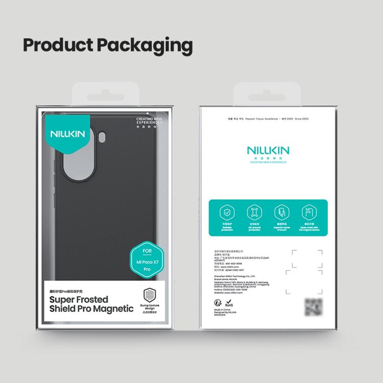 For Xiaomi Poco X7 Pro NILLKIN Frosted Shield Pro Magnetic Phone Case(Black) - Xiaomi Cases by NILLKIN | Online Shopping South Africa | PMc TechLife | Buy Now Pay Later Mobicred