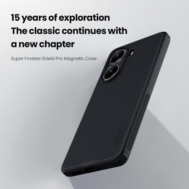 For Xiaomi Poco X7 Pro NILLKIN Frosted Shield Pro Magnetic Phone Case(Black) - Xiaomi Cases by NILLKIN | Online Shopping South Africa | PMc TechLife | Buy Now Pay Later Mobicred