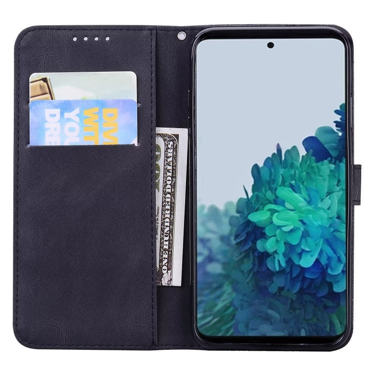 For Samsung Galaxy S25 5G Retro Skin Feel Butterflies Embossing Horizontal Flip Leather Phone Case(Black) - free shipping - PMC Jewellery - Order now!