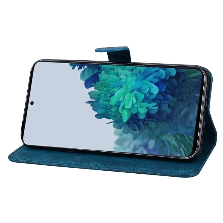 For Samsung Galaxy S25 5G Retro Skin Feel Butterflies Embossing Horizontal Flip Leather Phone Case(Blue) - Galaxy S25 5G Cases by PMC TechLife | Online Shopping South Africa | PMC TechLife | Buy Now Pay Later Mobicred