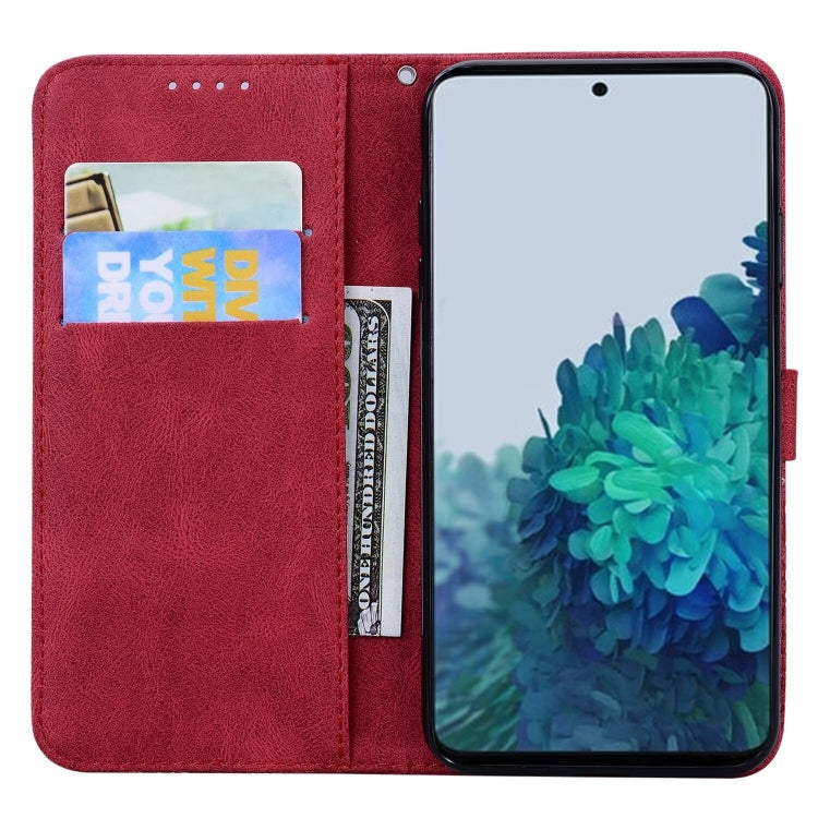For Samsung Galaxy S25+ 5G Retro Skin Feel Butterflies Embossing Horizontal Flip Leather Phone Case(Red) - Galaxy S25+ 5G Cases by PMC TechLife | Online Shopping South Africa | PMC TechLife | Buy Now Pay Later Mobicred