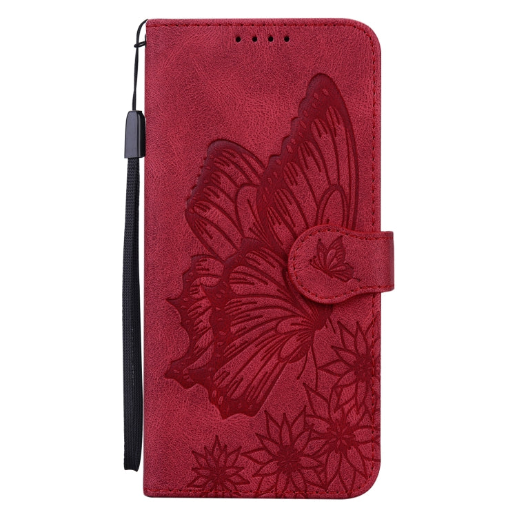 For Samsung Galaxy S25 Ultra 5G Retro Skin Feel Butterflies Embossing Horizontal Flip Leather Phone Case(Red) - Galaxy S25 Ultra 5G Cases by PMC TechLife | Online Shopping South Africa | PMC TechLife | Buy Now Pay Later Mobicred