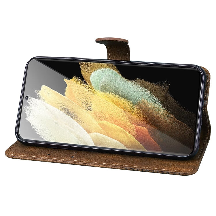 For Samsung Galaxy S25 Ultra 5G Retro Skin Feel Butterflies Embossing Horizontal Flip Leather Phone Case(Brown) - Galaxy S25 Ultra 5G Cases by PMC TechLife | Online Shopping South Africa | PMC TechLife | Buy Now Pay Later Mobicred
