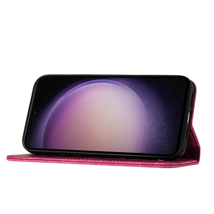 For Samsung Galaxy S25 5G Butterfly Cat Embossing Flip Leather Phone Case(Pink) - free shipping - PMC Jewellery - Order now!