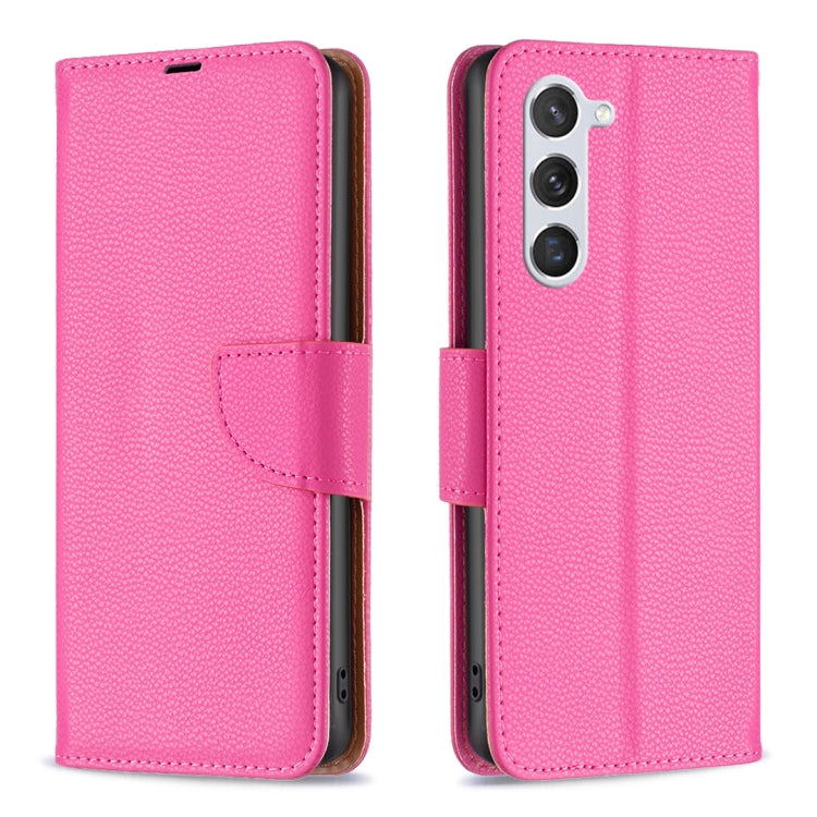For Samsung Galaxy S25 5G Litchi Texture Pure Color Flip Leather Phone Case(Rose Red) - Galaxy S25 5G Cases by PMC TechLife | Online Shopping South Africa | PMC TechLife | Buy Now Pay Later Mobicred