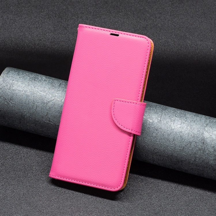 For Samsung Galaxy S25 5G Litchi Texture Pure Color Flip Leather Phone Case(Rose Red) - Galaxy S25 5G Cases by PMC TechLife | Online Shopping South Africa | PMC TechLife | Buy Now Pay Later Mobicred