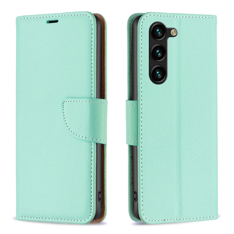 For Samsung Galaxy S25+ 5G Litchi Texture Pure Color Flip Leather Phone Case(Green) - Galaxy S25+ 5G Cases by PMC TechLife | Online Shopping South Africa | PMC TechLife | Buy Now Pay Later Mobicred