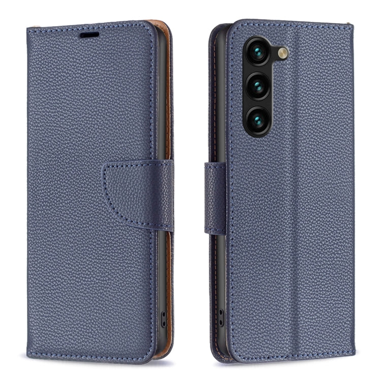 For Samsung Galaxy S25+ 5G Litchi Texture Pure Color Flip Leather Phone Case(Blue) - Galaxy S25+ 5G Cases by PMC TechLife | Online Shopping South Africa | PMC TechLife | Buy Now Pay Later Mobicred