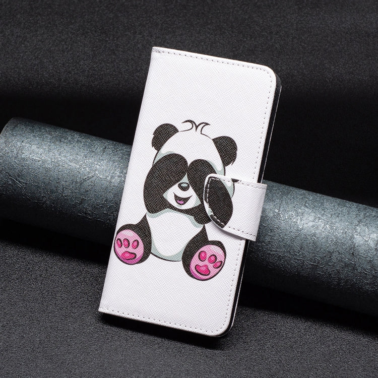 For Samsung Galaxy S25+ 5G Colored Drawing Pattern Leather Phone Case(Panda) - free shipping - PMC Jewellery - Order now!
