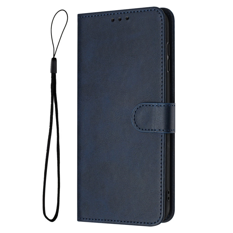For Samsung Galaxy S25+ / S24+ 5G Solid Calf Texture Flip Leather Phone Case(Dark Blue) - Galaxy S25+ 5G Cases by PMC TechLife | Online Shopping South Africa | PMC TechLife | Buy Now Pay Later Mobicred