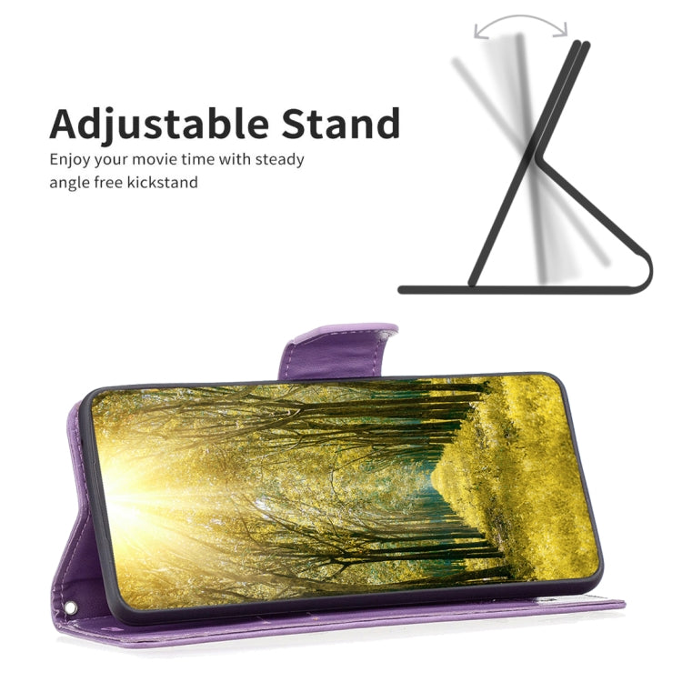 For Samsung Galaxy S25+ 5G Embossing Two Butterflies Pattern Leather Phone Case(Purple) - Galaxy S25+ 5G Cases by PMC Jewellery | Online Shopping South Africa | PMC Jewellery | Buy Now Pay Later Mobicred