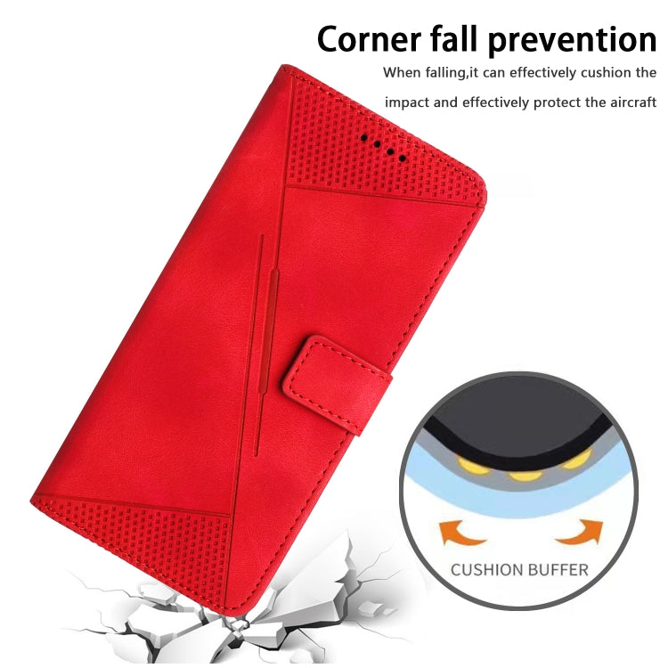 For Samsung Galaxy S25 / S24 5G Dream Triangle Leather Phone Case with Lanyard(Red) - free shipping - PMC Jewellery - Order now!