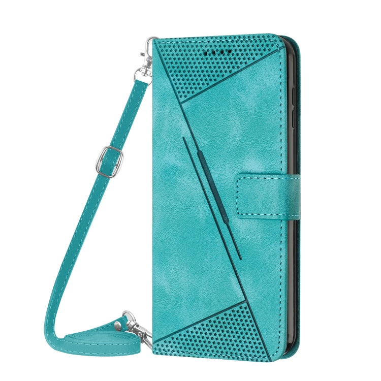 For Samsung Galaxy S25 / S24 5G Dream Triangle Leather Phone Case with Lanyard(Green) - free shipping - PMC Jewellery - Order now!