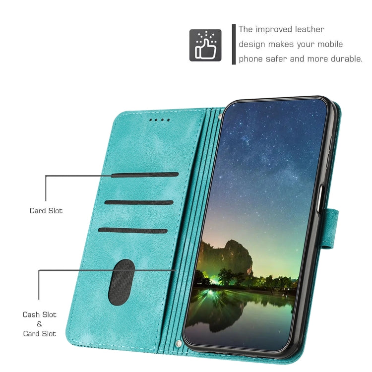 For Samsung Galaxy S25+ / S24+ 5G 5G Dream Triangle Leather Phone Case with Long Lanyard(Green) - Galaxy S25+ 5G Cases by PMC Jewellery | Online Shopping South Africa | PMC Jewellery | Buy Now Pay Later Mobicred