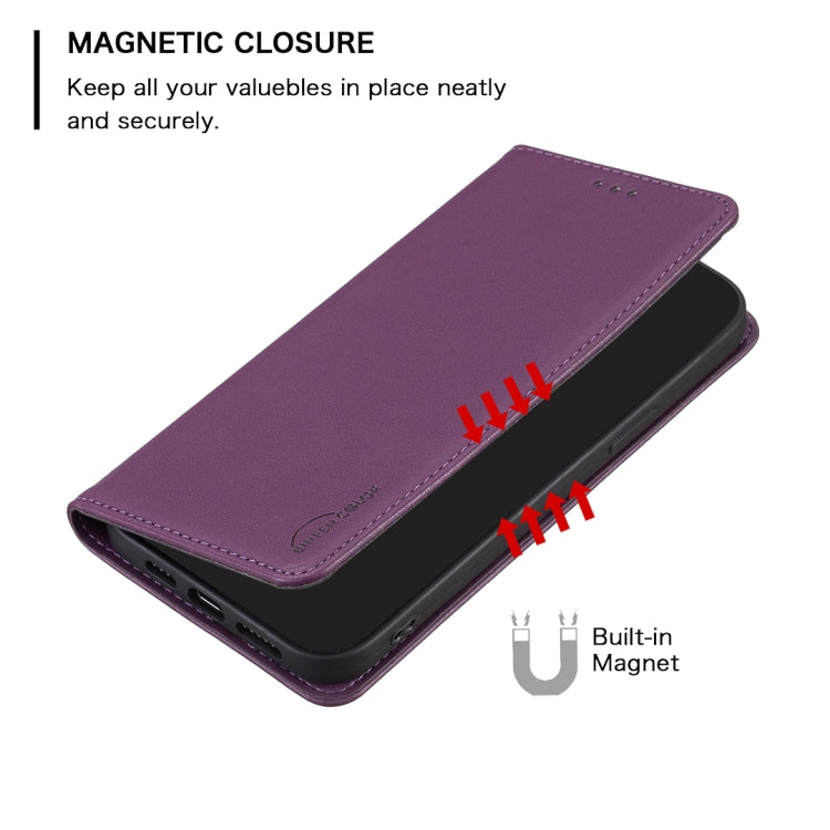For Samsung Galaxy S25 Ultra 5G Magnetic Leather Phone Case(Dark Purple) - Galaxy S25 Ultra 5G Cases by PMC Jewellery | Online Shopping South Africa | PMC Jewellery | Buy Now Pay Later Mobicred