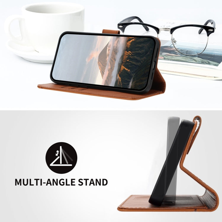 For Tecno Spark Go 2024 Triangle Pattern Buckle Clasp Leather Phone Case(Brown) - Tecno Cases by PMC Jewellery | Online Shopping South Africa | PMC Jewellery | Buy Now Pay Later Mobicred