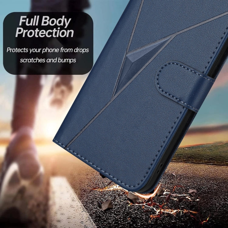 For Tecno Spark Go 2024 Triangle Pattern Buckle Clasp Leather Phone Case(Royal Blue) - free shipping - PMC Jewellery - Order now!