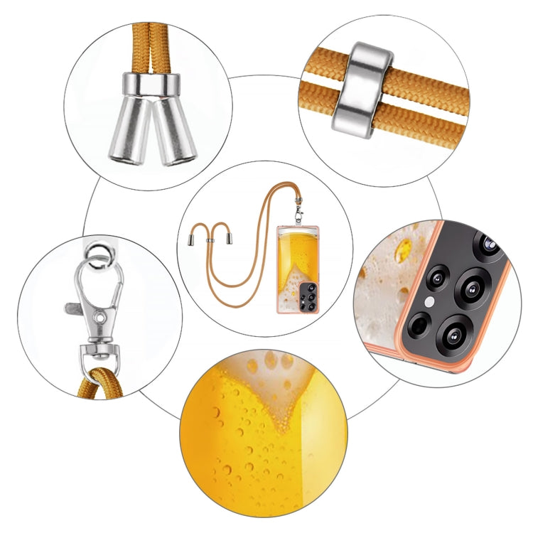 For Samsung Galaxy S25 Ultra 5G Electroplating Dual-side IMD Phone Case with Lanyard(Draft Beer) - free shipping - PMC TechLife - Order now!