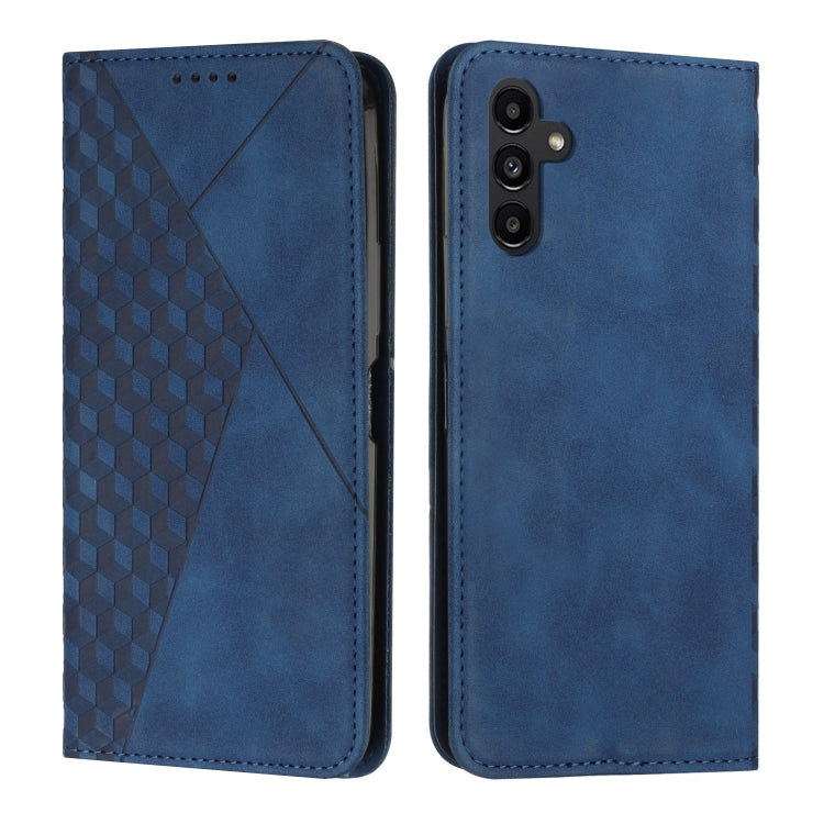 For Samsung Galaxy S25 / S24 5G Diamond Splicing Skin Feel Magnetic Leather Phone Case(Blue) - Galaxy S25 5G Cases by PMC Jewellery | Online Shopping South Africa | PMC Jewellery | Buy Now Pay Later Mobicred