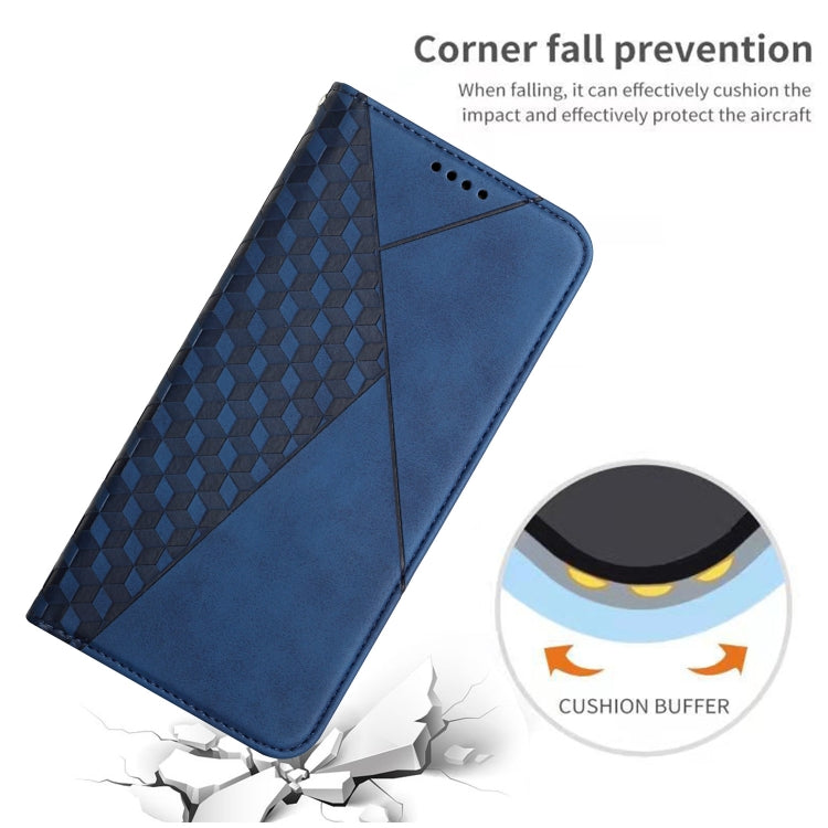 For Samsung Galaxy S25 / S24 5G Diamond Splicing Skin Feel Magnetic Leather Phone Case(Blue) - Galaxy S25 5G Cases by PMC Jewellery | Online Shopping South Africa | PMC Jewellery | Buy Now Pay Later Mobicred