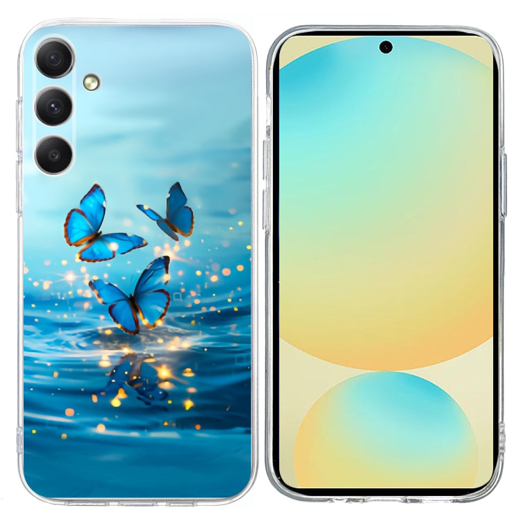 For Samsung Galaxy S25 FE 5G Colorful Painting Pattern TPU Phone Case(Blue Butterflies) - free shipping - PMC Jewellery - Order now!