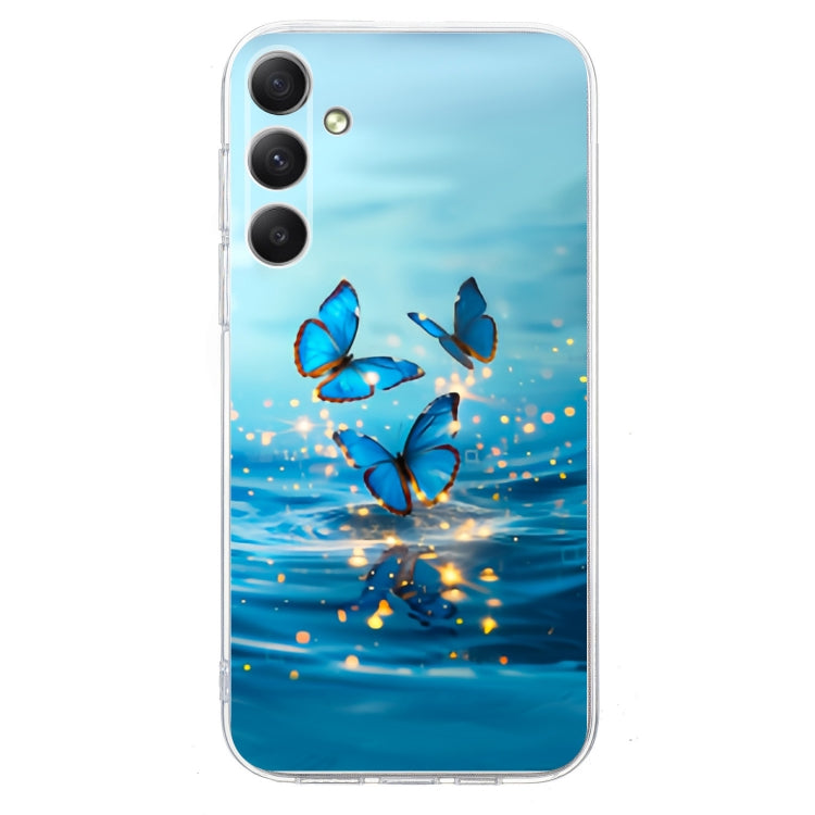 For Samsung Galaxy S25 FE 5G Colorful Painting Pattern TPU Phone Case(Blue Butterflies) - free shipping - PMC Jewellery - Order now!