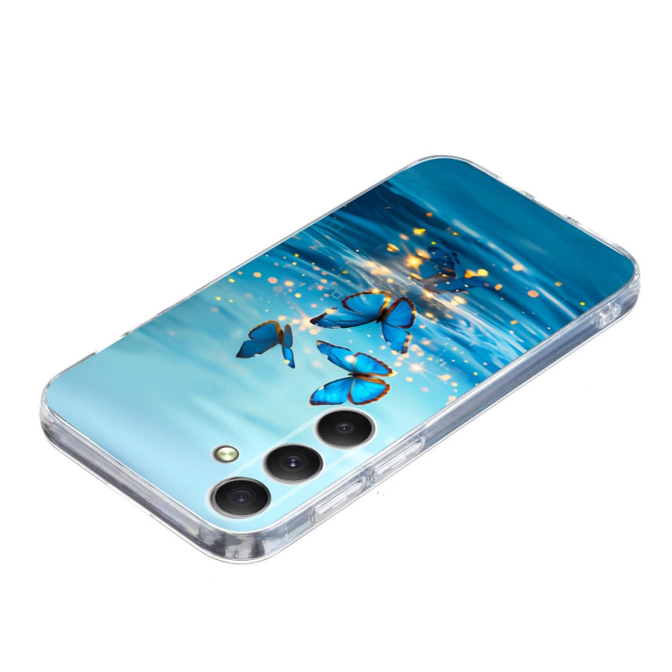 For Samsung Galaxy S25 FE 5G Colorful Painting Pattern TPU Phone Case(Blue Butterflies) - free shipping - PMC Jewellery - Order now!