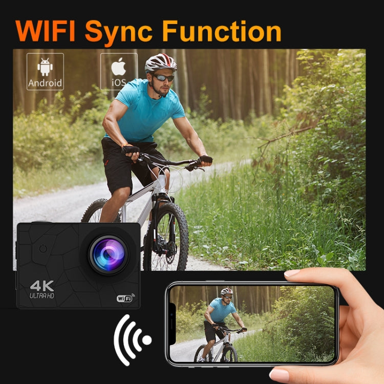 I5-361 2.0 inch IPS HD Screen Wide Angle 4K WiFi Action Camera, Style:with Remote Control - Video Cameras by PMC TechLife | Online Shopping South Africa | PMC TechLife | Buy Now Pay Later Mobicred