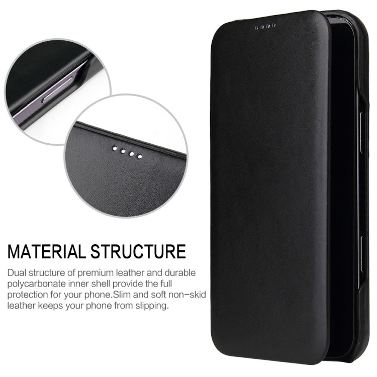 For iPhone 16 Pro Max Fierre Shann Top Layer Cowhide Business Magnetic Leather Phone Case(Black) - free shipping - PMC Jewellery - Order now!