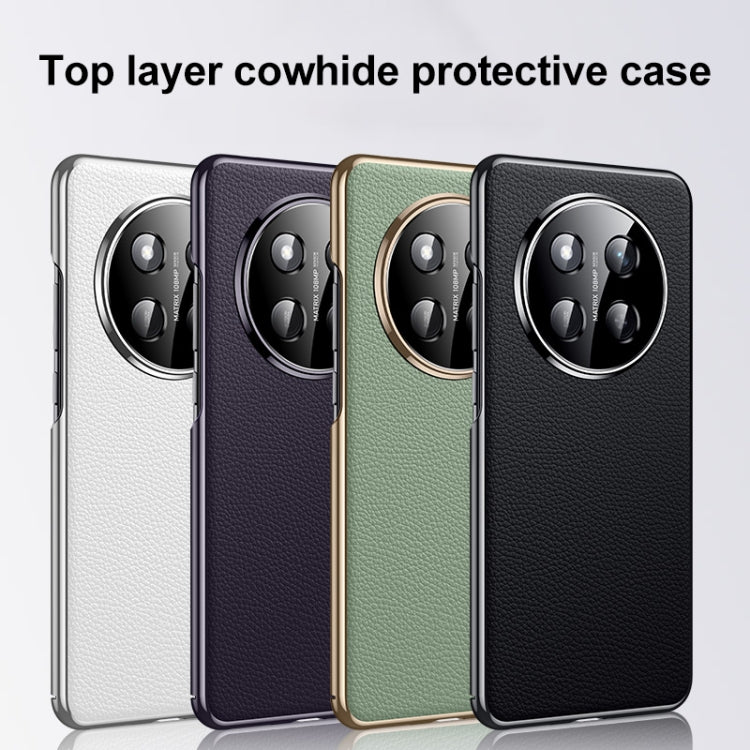 For Honor X60 Genuine Leather PC Phone Case(Black) - Honor Cases by PMC TechLife | Online Shopping South Africa | PMC TechLife | Buy Now Pay Later Mobicred
