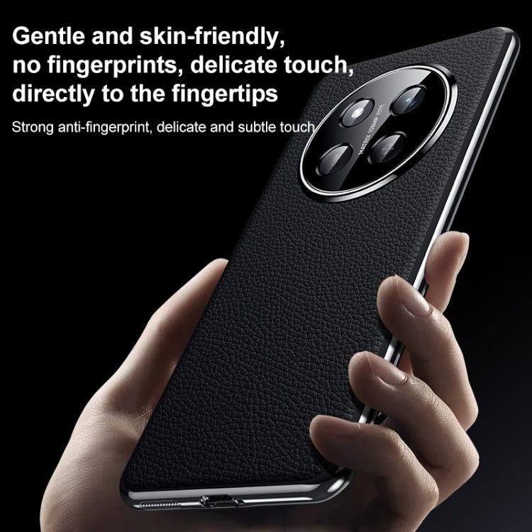 For Honor 300 Ultra Genuine Leather PC Phone Case(Black) - Honor Cases by PMC TechLife | Online Shopping South Africa | PMC TechLife | Buy Now Pay Later Mobicred