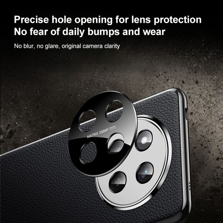 For Honor 300 Genuine Leather PC Phone Case(Dark Purple) - Honor Cases by PMC TechLife | Online Shopping South Africa | PMC TechLife | Buy Now Pay Later Mobicred
