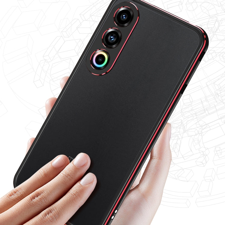 For Meizu 21 Aurora Series Lens Protector + Metal Frame Phone Case(Purple Silver) - More Brand by PMC TechLife | Online Shopping South Africa | PMC TechLife | Buy Now Pay Later Mobicred
