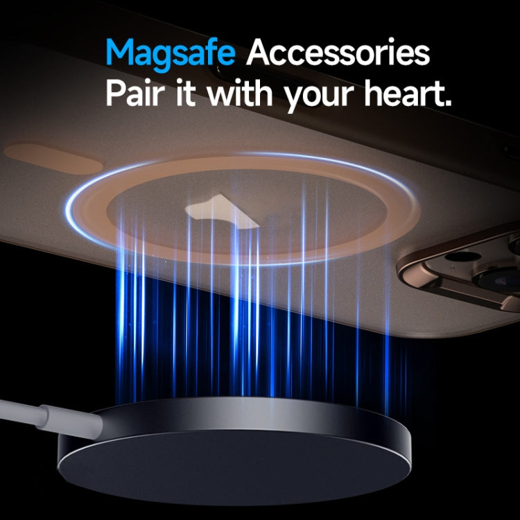 For iPhone 16 Pro Max SULADA Light Sand MagSafe Magnetic PC Hybrid TPU Phone Case(Grey) - free shipping - PMC Jewellery - Order now!