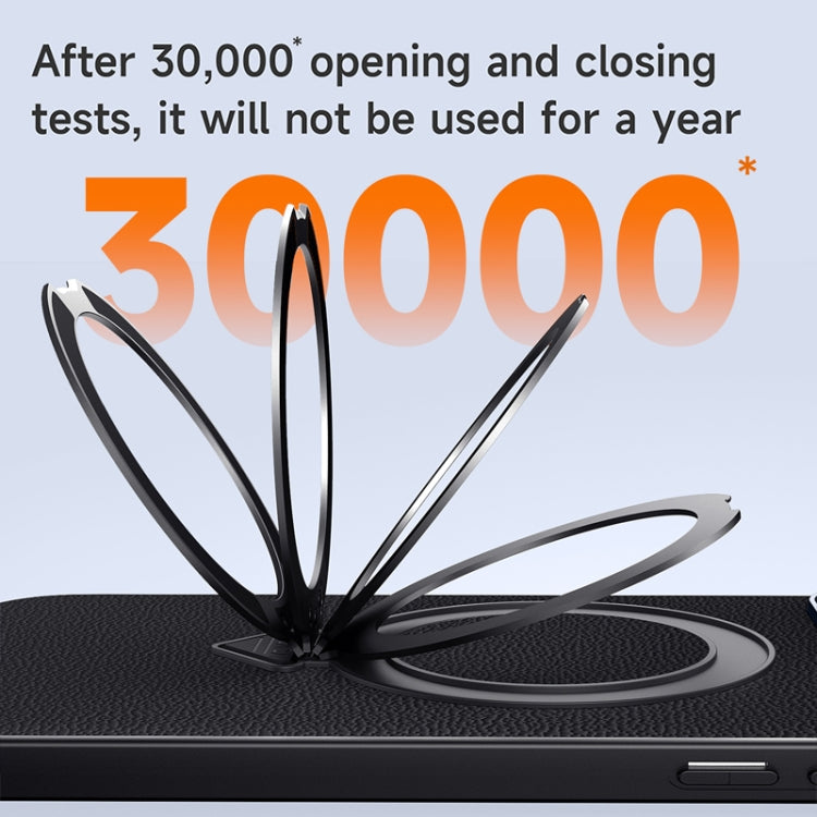 For iPhone 16 Pro SULADA Top Grain Leather MagSafe Magnetic Holder Phone Case(Black) - free shipping - PMC Jewellery - Order now!