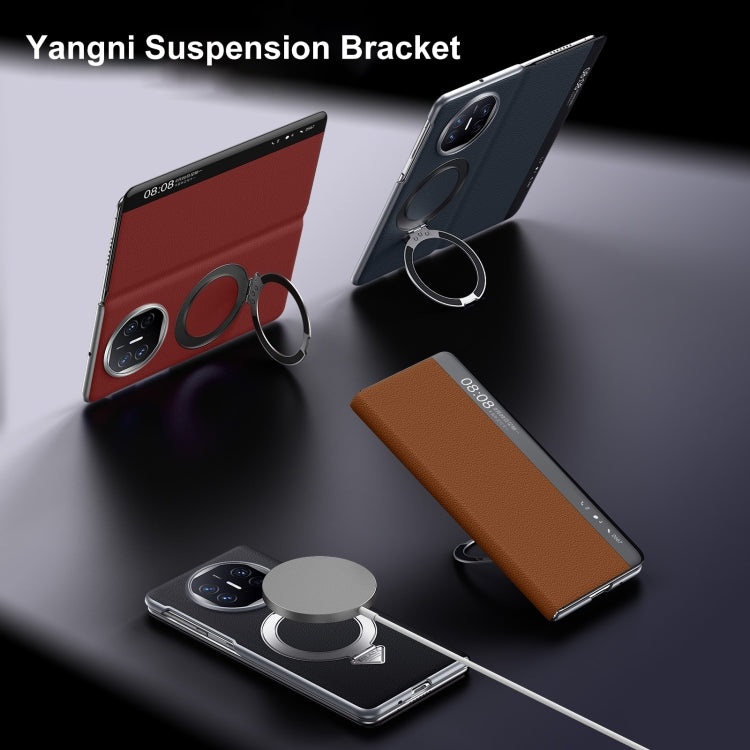 For Huawei Mate XT Ultimate Design SULADA Smart View Window MagSafe Magnetic Holder Leather Phone Case(Red) - Huawei Cases by SULADA | Online Shopping South Africa | PMC TechLife | Buy Now Pay Later Mobicred