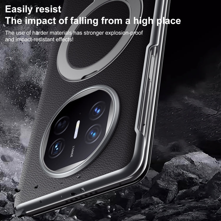 For Huawei Mate XT Ultimate Design SULADA Smart View Window MagSafe Magnetic Holder Leather Phone Case(Brown) - Huawei Cases by SULADA | Online Shopping South Africa | PMC TechLife | Buy Now Pay Later Mobicred