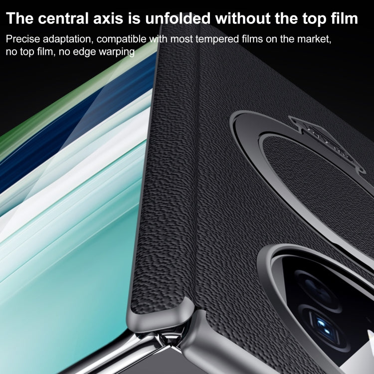 For Huawei Mate X5 / X3 SULADA Top Grain Leather MagSafe Magnetic Holder Phone Case(Blue) - Huawei Cases by SULADA | Online Shopping South Africa | PMC TechLife | Buy Now Pay Later Mobicred