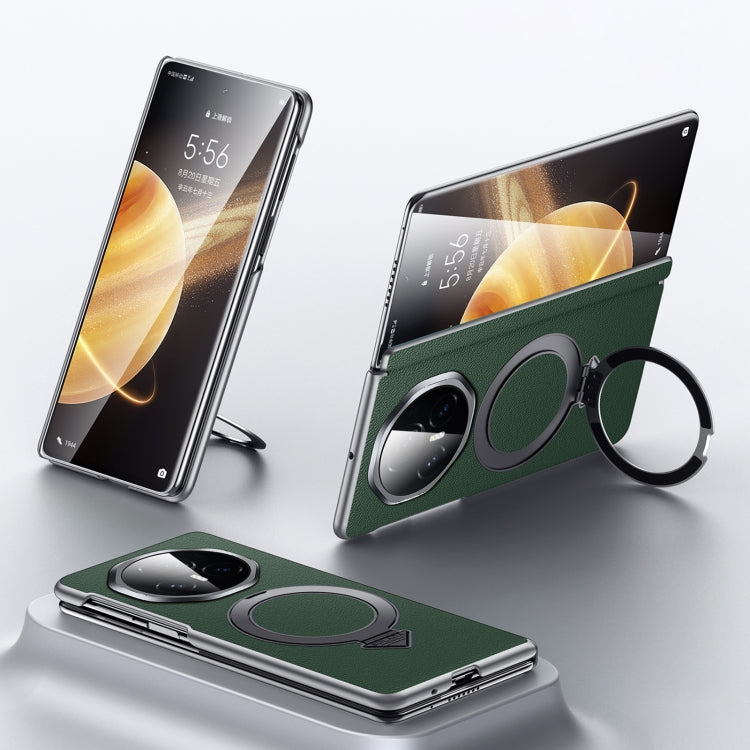 For Honor Magic V3 SULADA Top Grain Leather MagSafe Magnetic Holder Phone Case(Green) - free shipping - PMC TechLife - Order now!