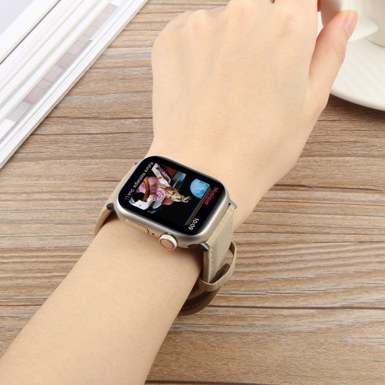 For Apple Watch 46mm / 49mm / 45mm / 44mm Plaid Buckle Microfiber Leather Watch Band(Green) - free shipping - PMc TechLife - Order now!