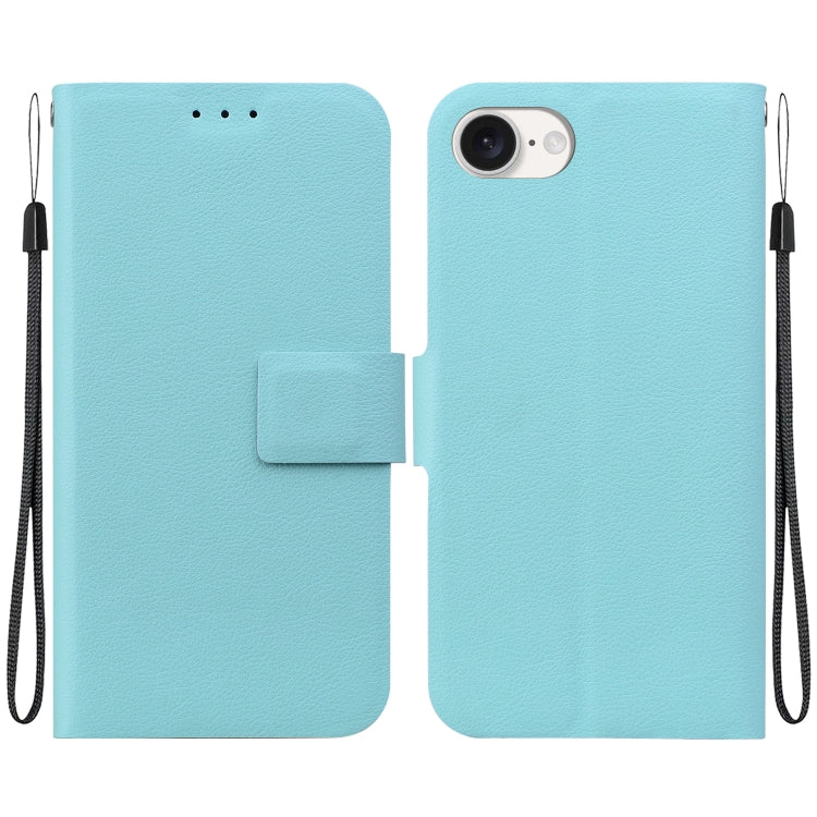 For iPhone 16e Ultra-thin Voltage Magnetic Buckle Leather Phone Case(Green) - iPhone 16e Cases by PMC TechLife | Online Shopping South Africa | PMC TechLife | Buy Now Pay Later Mobicred