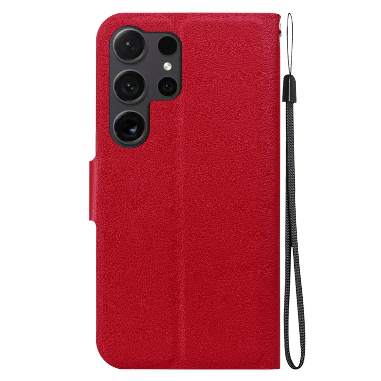 For Samsung Galaxy S25 Ultra 5G Ultra-thin Voltage Magnetic Buckle Leather Phone Case(Red) - Galaxy S25 Ultra 5G Cases by PMC TechLife | Online Shopping South Africa | PMC TechLife | Buy Now Pay Later Mobicred