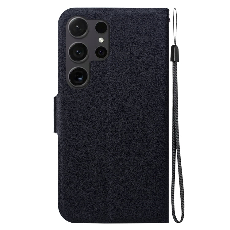 For Samsung Galaxy S25 Ultra 5G Ultra-thin Voltage Magnetic Buckle Leather Phone Case(Black) - Galaxy S25 Ultra 5G Cases by PMC TechLife | Online Shopping South Africa | PMC TechLife | Buy Now Pay Later Mobicred