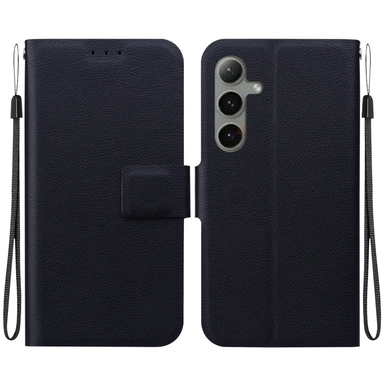 For Samsung Galaxy S25+ 5G Ultra-thin Voltage Magnetic Buckle Leather Phone Case(Black) - Galaxy S25+ 5G Cases by PMC TechLife | Online Shopping South Africa | PMC TechLife | Buy Now Pay Later Mobicred