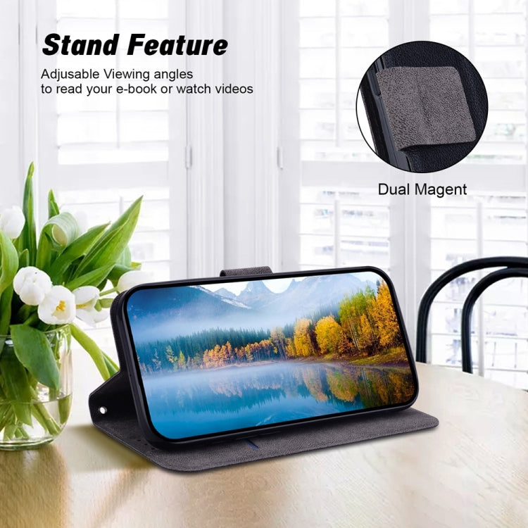 For Samsung Galaxy S25+ 5G Ultra-thin Voltage Magnetic Buckle Leather Phone Case(Black) - Galaxy S25+ 5G Cases by PMC TechLife | Online Shopping South Africa | PMC TechLife | Buy Now Pay Later Mobicred