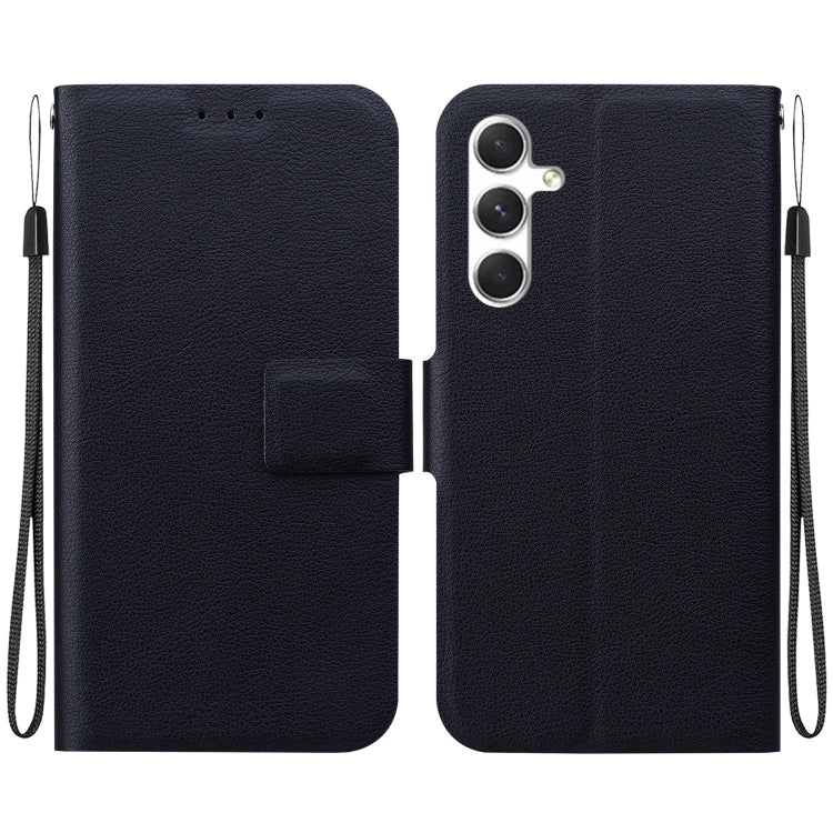 For Samsung Galaxy S25 5G Ultra-thin Voltage Magnetic Buckle Leather Phone Case(Black) - Galaxy S25 5G Cases by PMC TechLife | Online Shopping South Africa | PMC TechLife | Buy Now Pay Later Mobicred