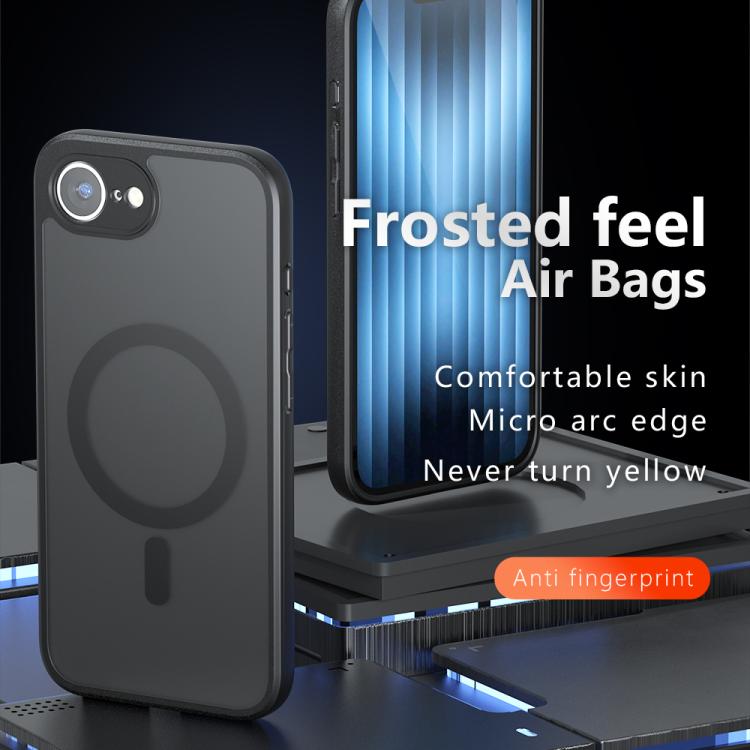 For iPhone 16e Armor MagSafe Precise Hole PC Hybrid TPU Phone Case(Frosted Black) - iPhone 16e Cases by PMC TechLife | Online Shopping South Africa | PMC TechLife | Buy Now Pay Later Mobicred